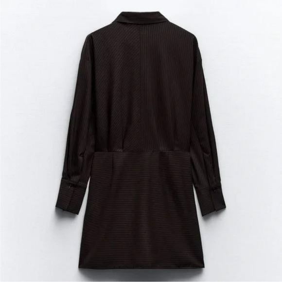 Zara PINSTRIPE SHIRT DRESS - Picture 6 of 6